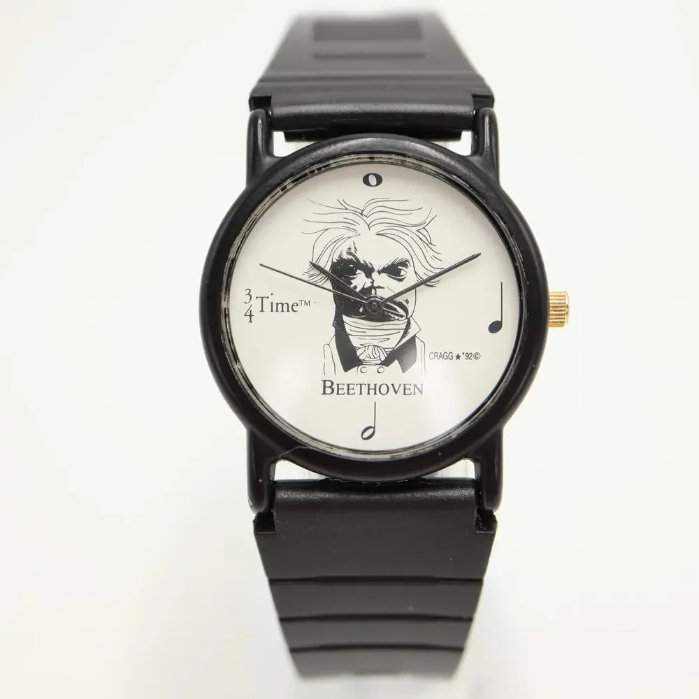 Vintage Beethoven 3/4 Time 31mm Watch Ludwig Face Notes Fantasma New Battery